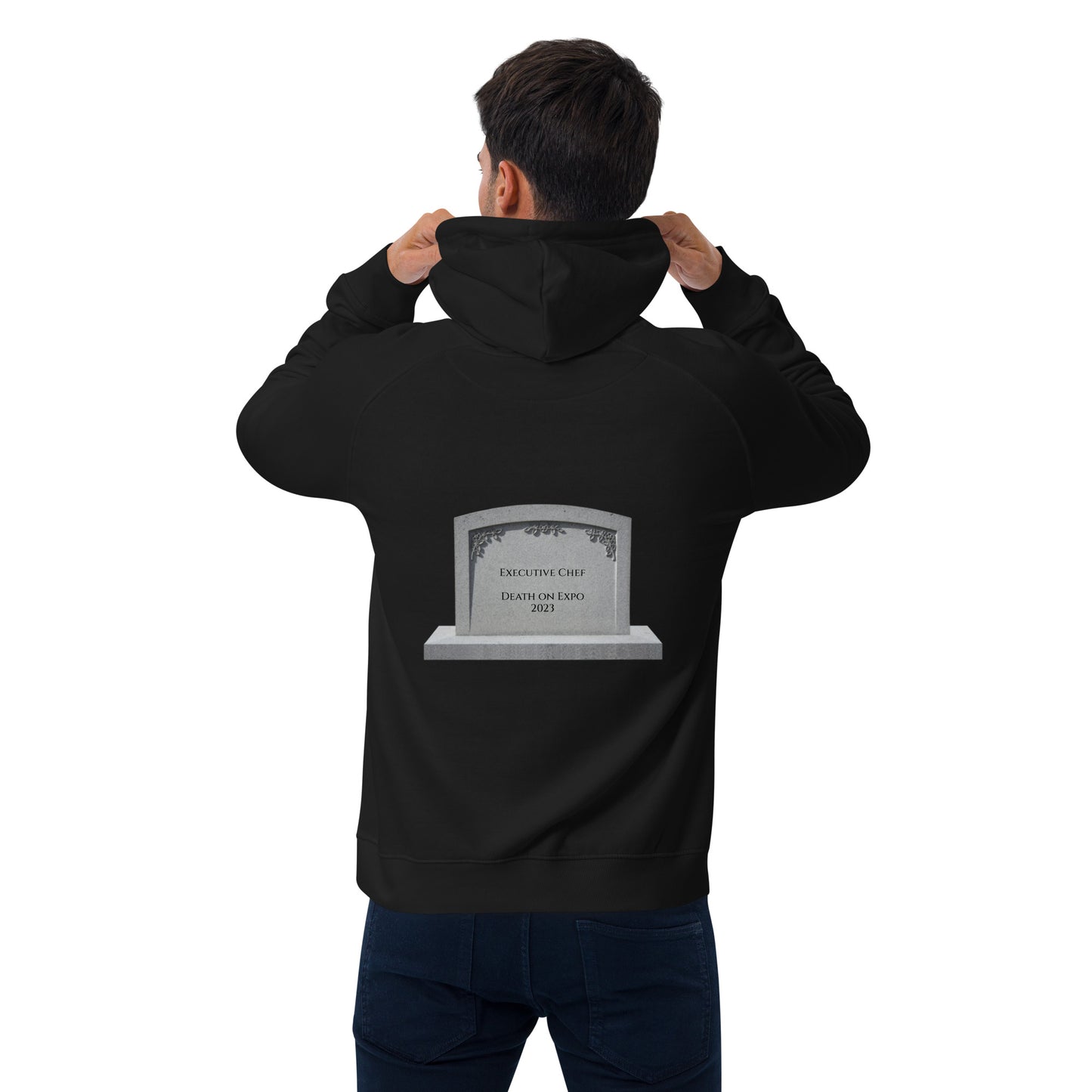"Death on Expo" Unisex eco raglan hoodie