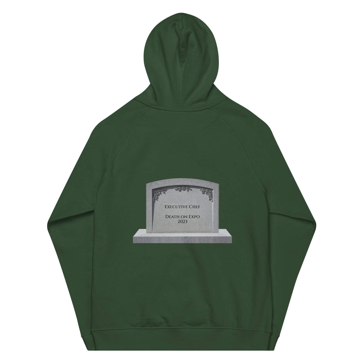 "Death on Expo" Unisex eco raglan hoodie