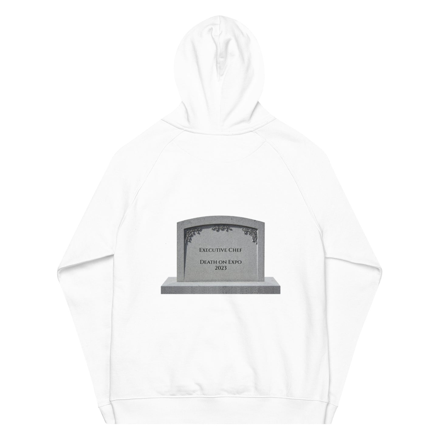"Death on Expo" Unisex eco raglan hoodie