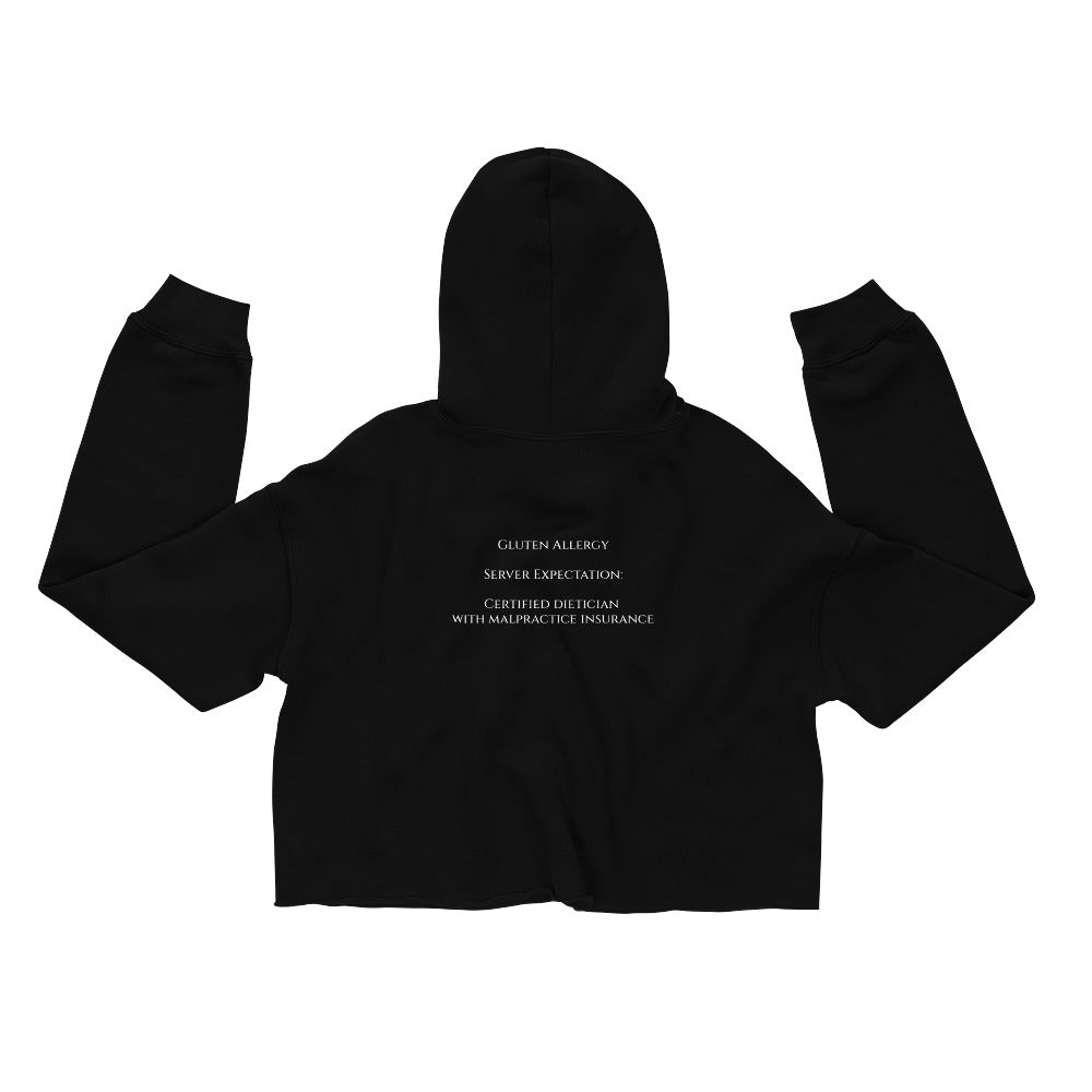 "Gluten expectations" Crop Hoodie