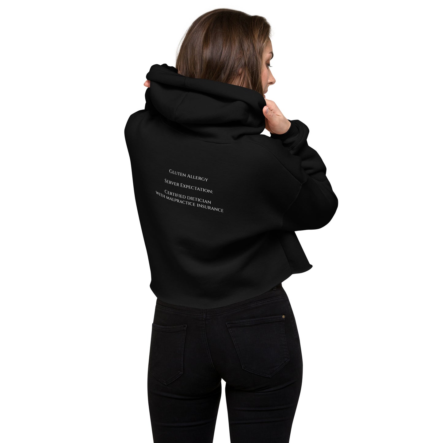 "Gluten expectations" Crop Hoodie