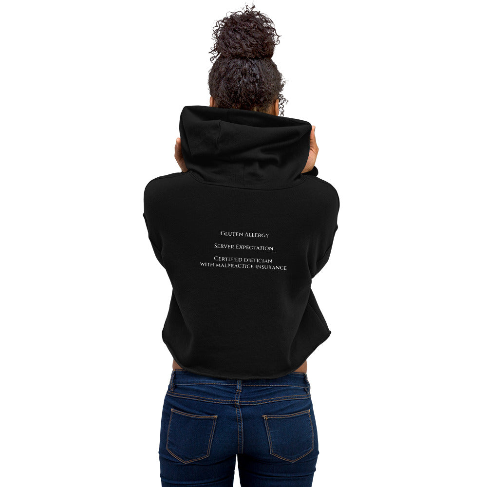 "Gluten expectations" Crop Hoodie