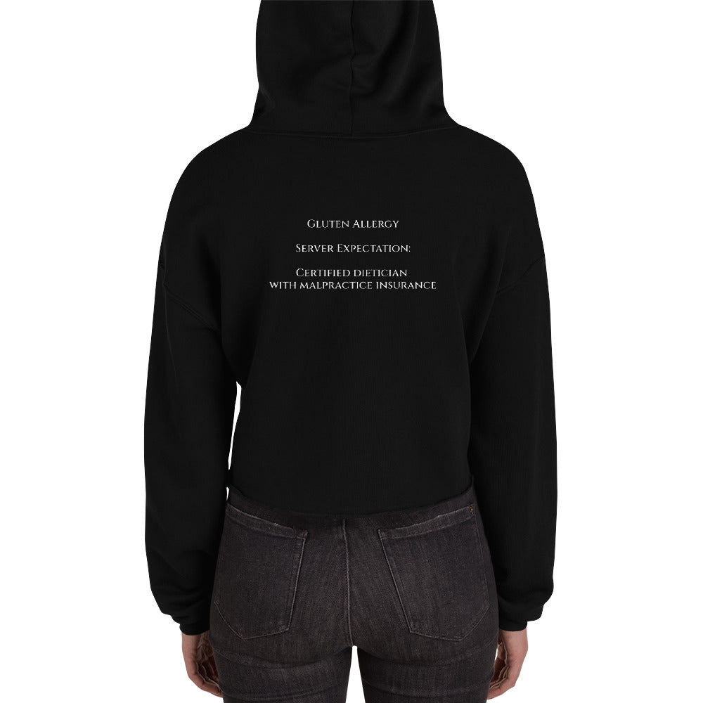 "Gluten expectations" Crop Hoodie
