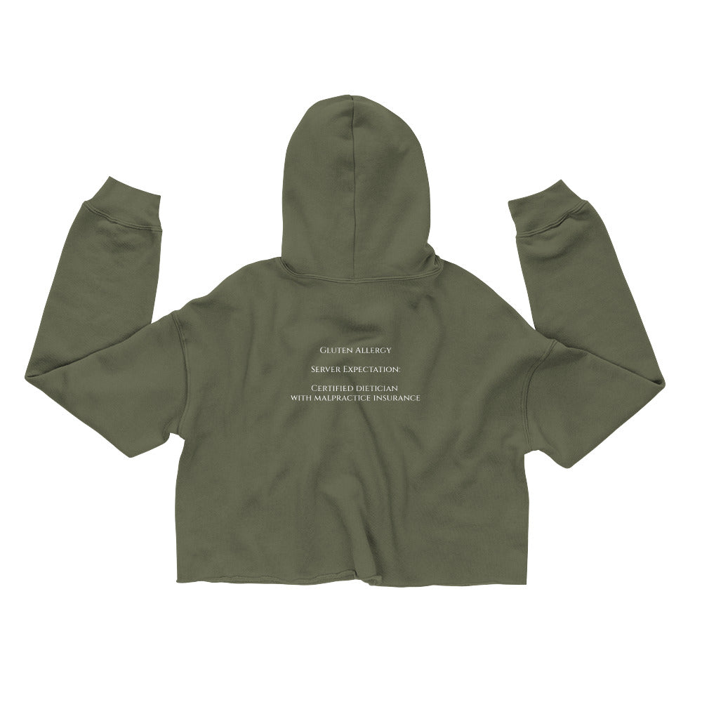 "Gluten expectations" Crop Hoodie