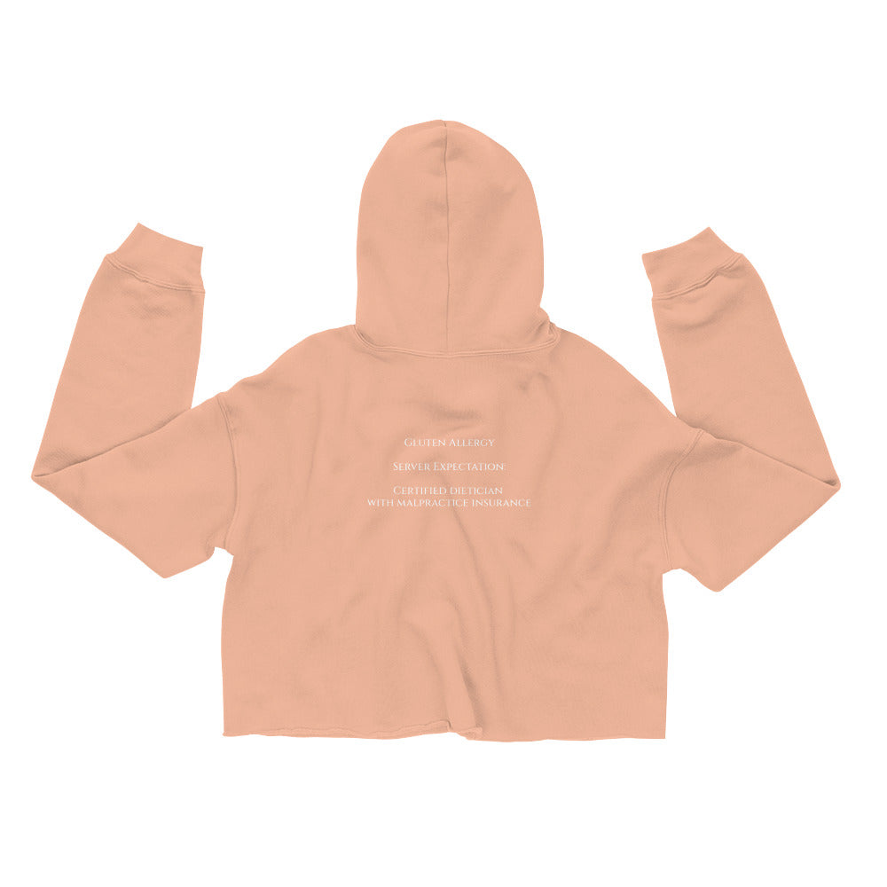 "Gluten expectations" Crop Hoodie