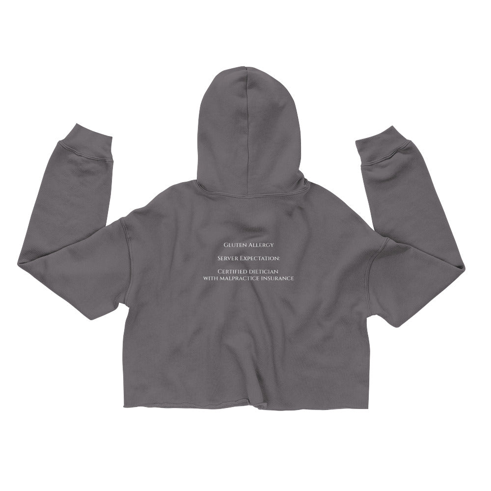 "Gluten expectations" Crop Hoodie