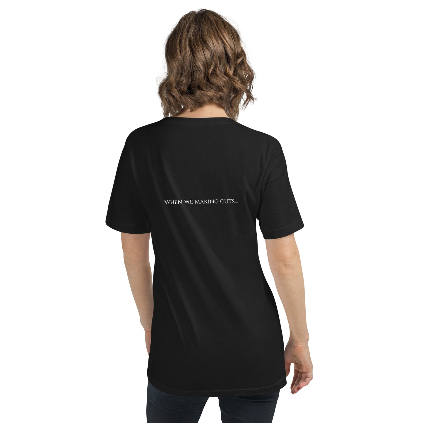"Cuts" Unisex Short Sleeve V-Neck T-Shirt