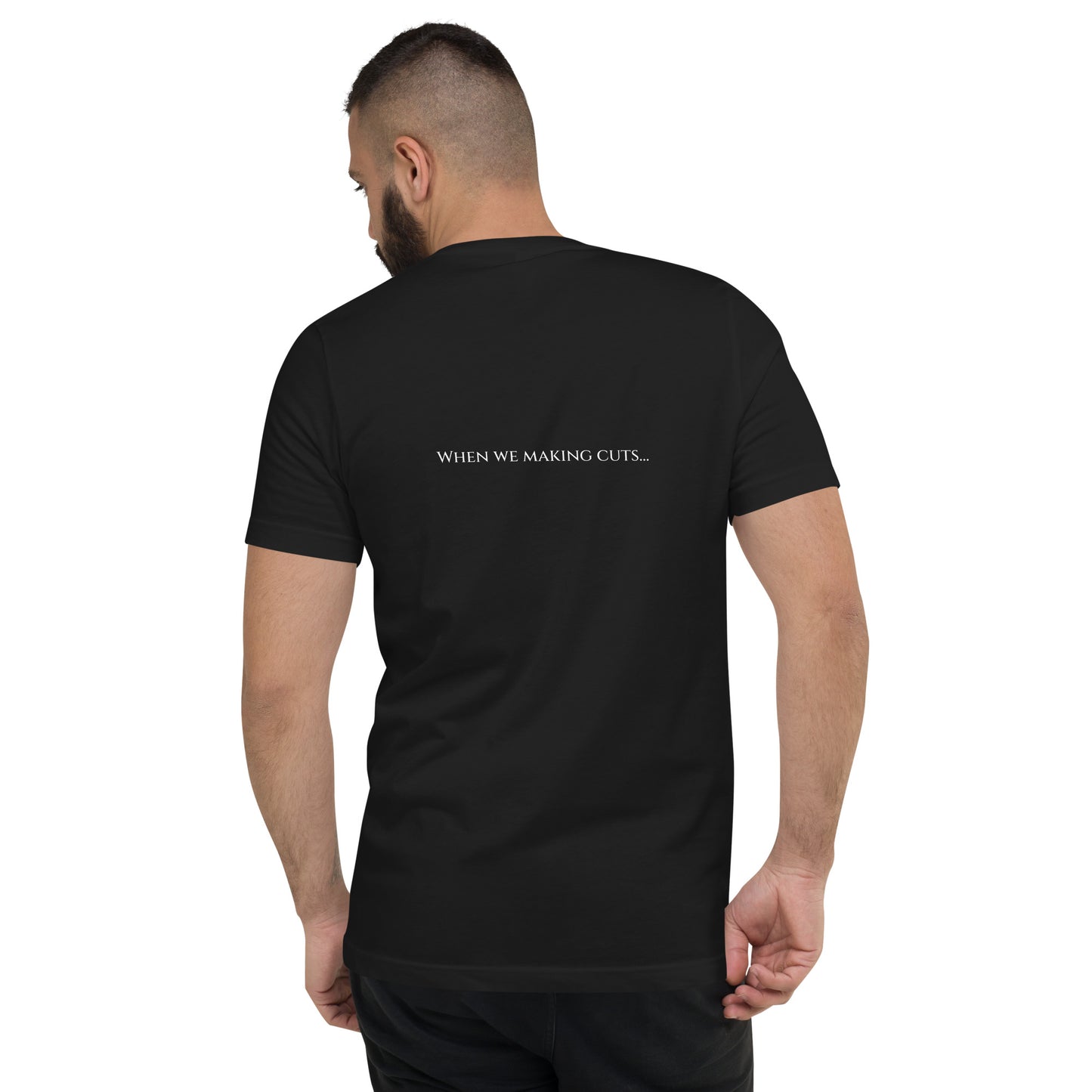 "Cuts" Unisex Short Sleeve V-Neck T-Shirt