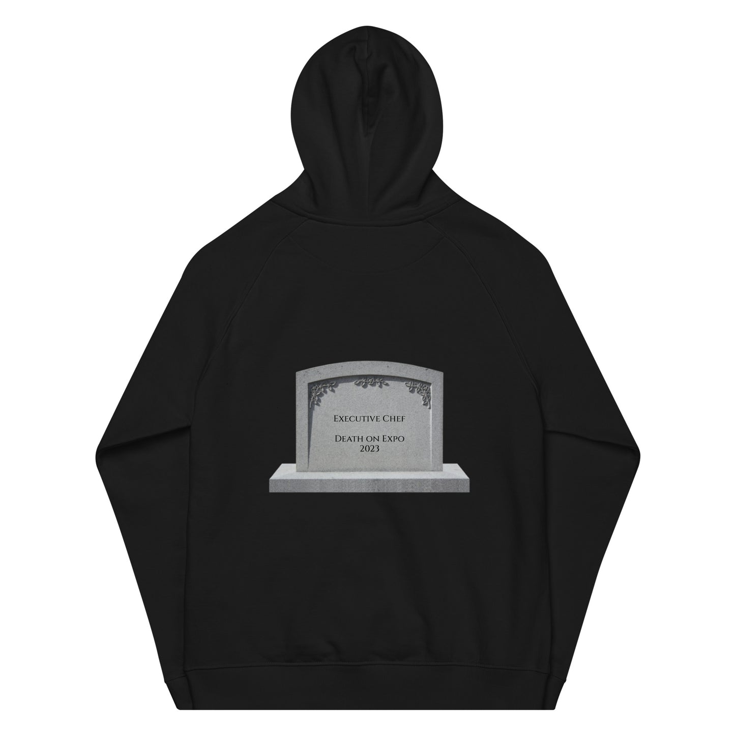 "Death on Expo" Unisex eco raglan hoodie